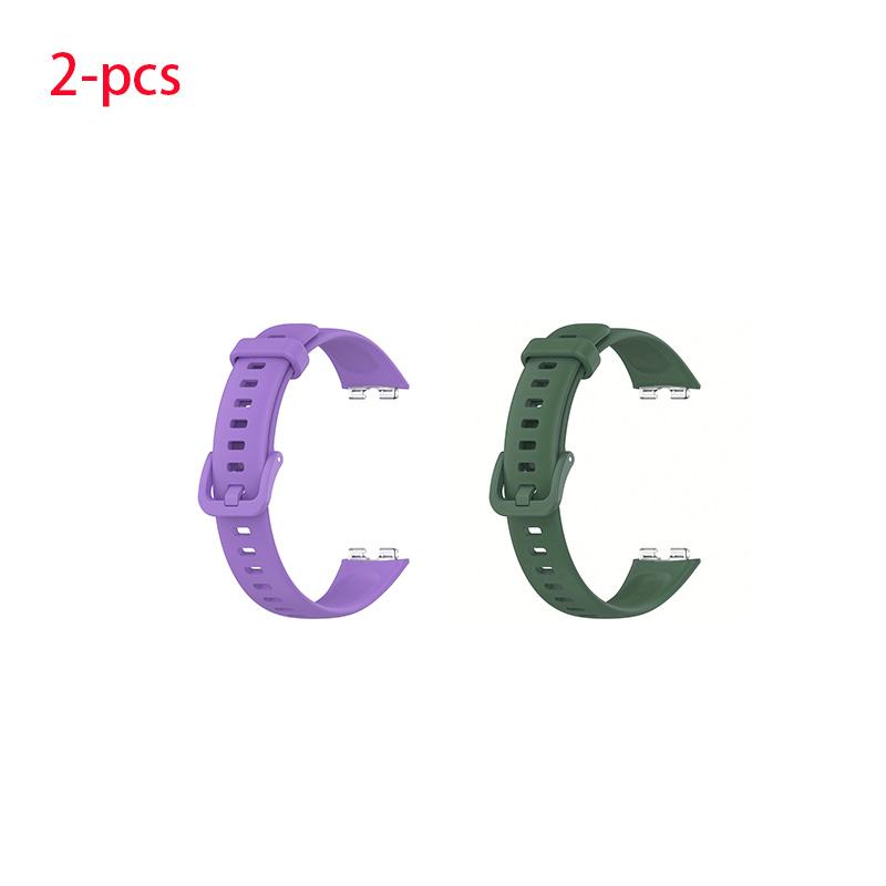 2 шт. Силиконовый ремешок для Huawei Band 8 Регулируемый спортивный ремешок для браслета Huawei 9 Ремешок для умных часов Стильный сменный ремешок