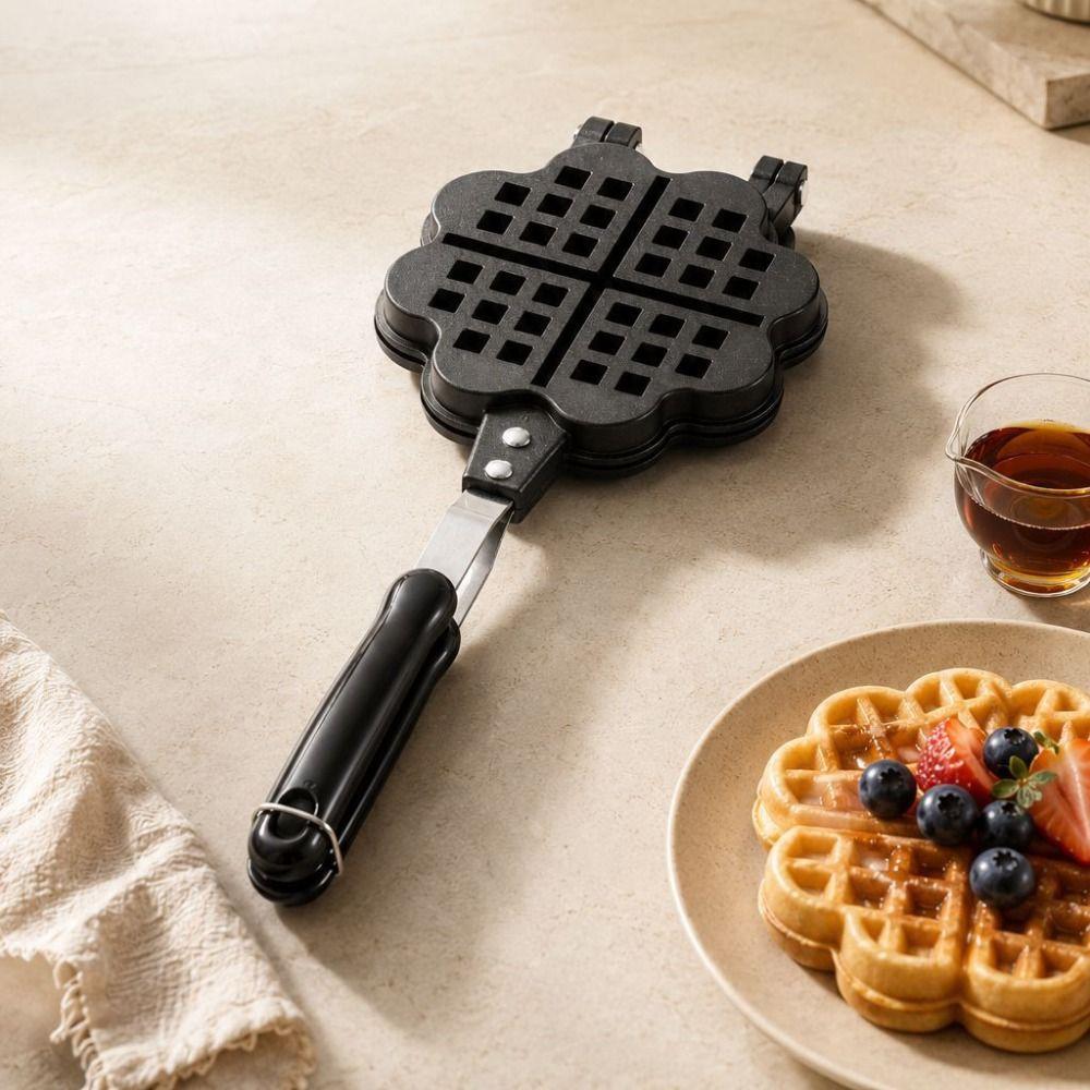 Double Side Waffle Baking Pan Non-stick Waffle Maker Heart Shaped Waffle Mold Breakfast