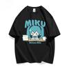 2026 Hot Sale Hatsune Miku Collaborates on Future MIKU Line Style Short Sleeved Cotton Printed New Casual Men's and Women's Clothing Loose Tee Top