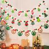 Cartoon Christmas Luminous Banner Santa Claus LED Light String Wall Hanging Banner Christmas Party