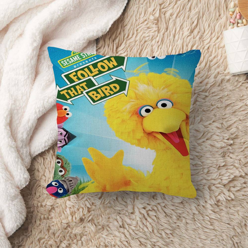 Cartoon SSesame SStreets Pillow Anime Pillow Sofa Bed Head Pillow Cover Cushion Cover x cm Fashion
