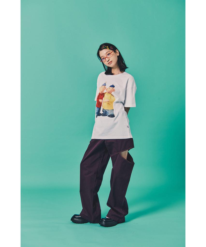 LAUGHER [Pat&Mat] Best Friend T-Shirt - White