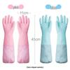 Chahua Thickened Velvet-Lined Dishwashing Gloves with Cuffs