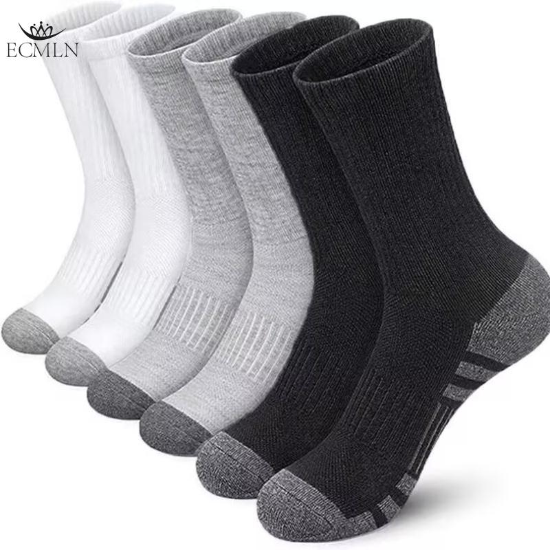 Mens Crew Work Cushion Socks Long Athletic Running Socks Workout Breathable Socks