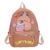 Ultra-light Children Capybara Backpack Nylon Cartoon Animal Book Bag Cute Kids   Schoolbag  Gifts
