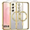 Protective Case - BOOLING - for Samsung Galaxy S25 FE - Gold - 2 Screens - Shockproof