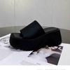 Fashion Fashion Platform Black Sandals Women Square Toe Chic Outdoors Slip On Slippers 2025 New Summer Street Goth Slides Beach Shoes
