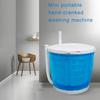 Manual Hand Crank Mini Washing Machine Portable Non-Electric Compact Laundry Dryer Dormitory Large Capacity Spin Dryer