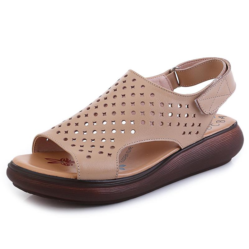 Модные женские сандалии GKTINOO из натуральной кожи, сандалии на платформе, лето 2025, на толстой подошве, на высоком каблуке, женские сандалии, летняя обувь для женщин