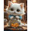 5d DIY Diamond Painting Cross Stitch Cute Animals Cats Goldfish Diamond Embroidery Mosaic Full Round Drill Home Decor Arts
