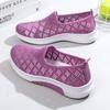 Summer Cloth Shoes Women's Mesh Shoes Breathable Mesh Casual Shoes Soft Sole Non Slip Women's Shoes One Step Push Mom's Shoes