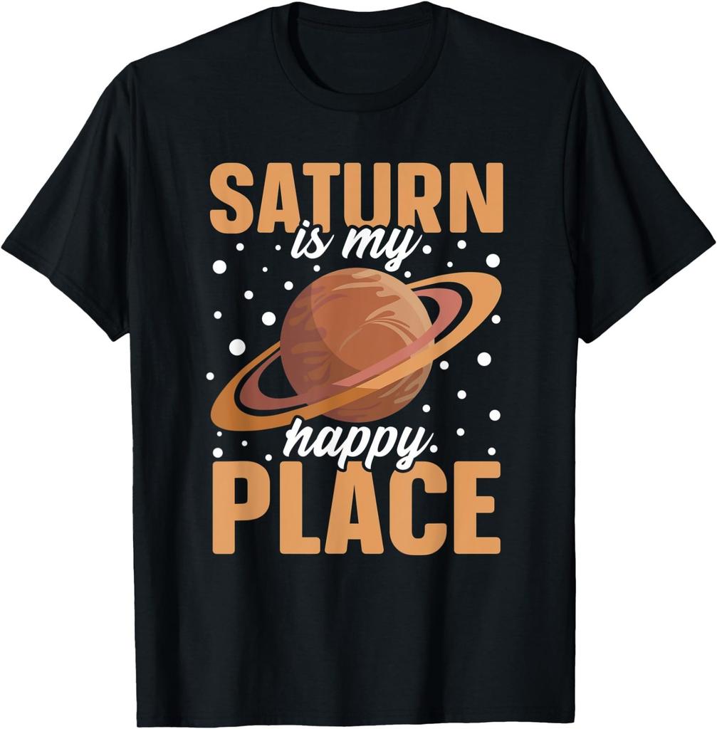 Saturn Planet Ring Solar System Gas Atmosphere Space T-Shirt