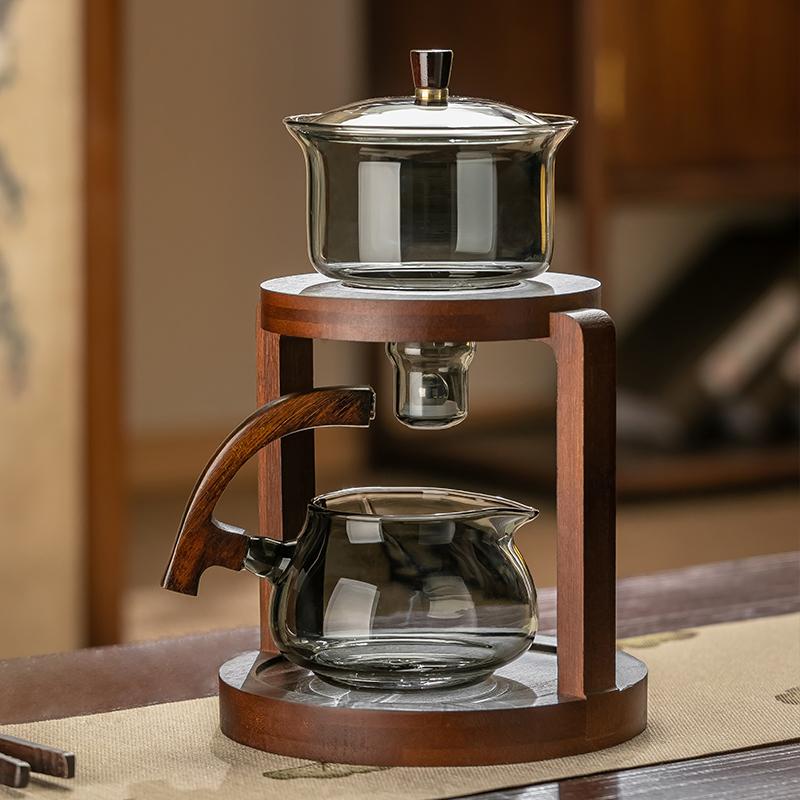 Magnetic Automatic Glass Teapot, Elegant Turkish Black Teapot, Stylish Tea Set for Office Use, Perfect Gift for Tea Lovers