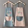 Wipeable Oil-Proof Wreath Waterproof Kitchen Cartoon Rabbit Shop Nail Apron