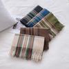 2024 Autumn And Winter New Imitation Cashmere Plaid Scarf British Retro Plaid Fringe Warm Long Office Shawl Scarf For Women
