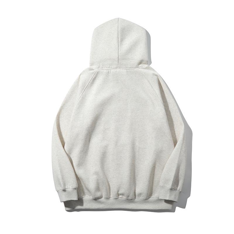 ESSENTIALS 1977 Double-Line Flocking Letter Hooded Sweatshirt for Men and Women