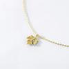 Banyan Tree 14K Gold-Plated Silver Korean Maple Leaf Clavicle Necklace for Women