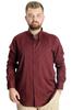 Men's Plus Size Plus Size Shirt Mode Xl Plus Size Men's Shirt with Long Sleeve Pocket Oxford 20366 Claret Red