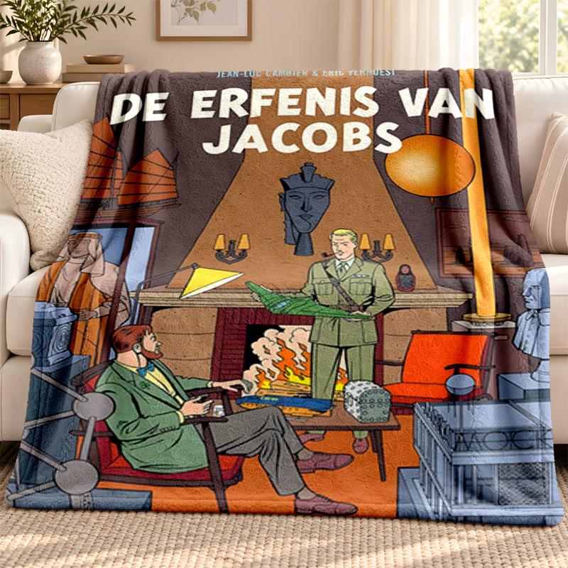 Blake and Mortimer blanket Flannel Blanket Soft Cozy Plush Throw for Sofa Bed Lightweight Home Decoration Outdoor camping