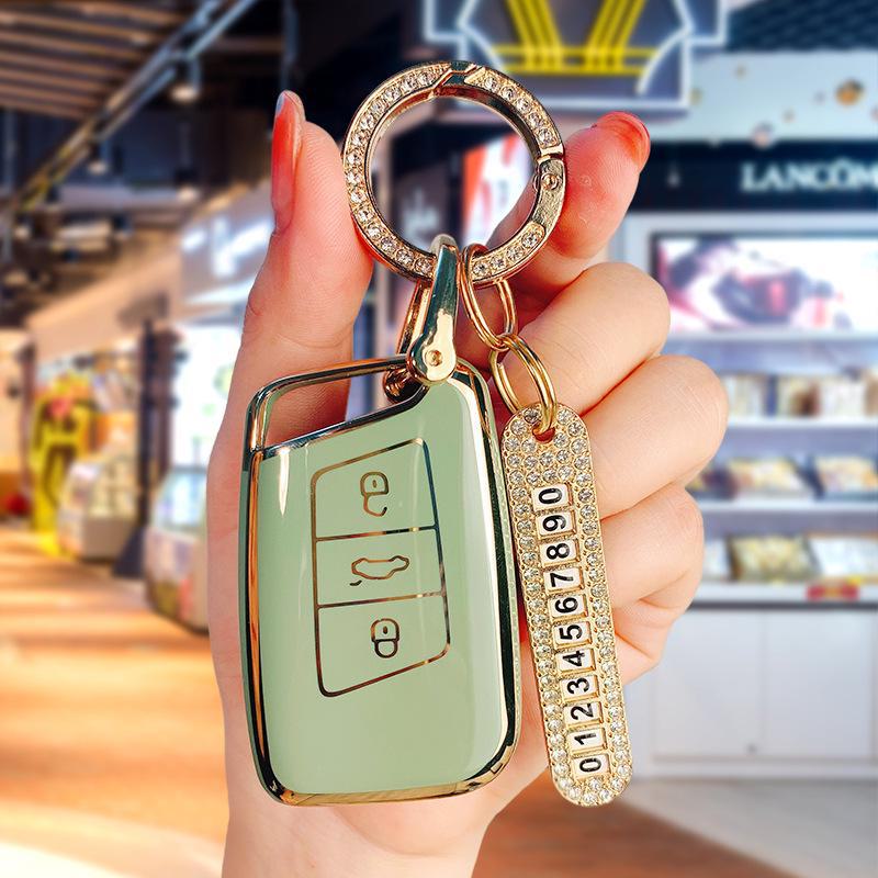 Чехол для ключа 2021 года для Volkswagen Magotan B8, Passat CC, Sagitar, Polo, Lavida, Bora, Tiguan.