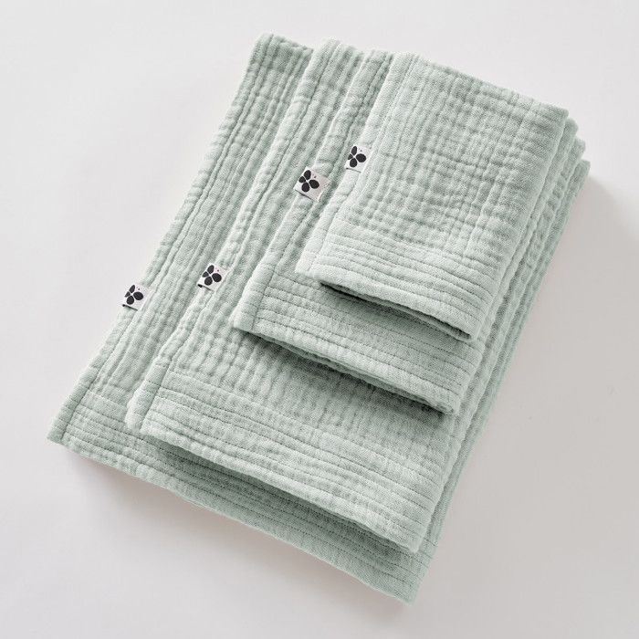 Drap de douche 70 x 130 cm Gaze de coton unie Gaïa - Gaïa Eucalyptus