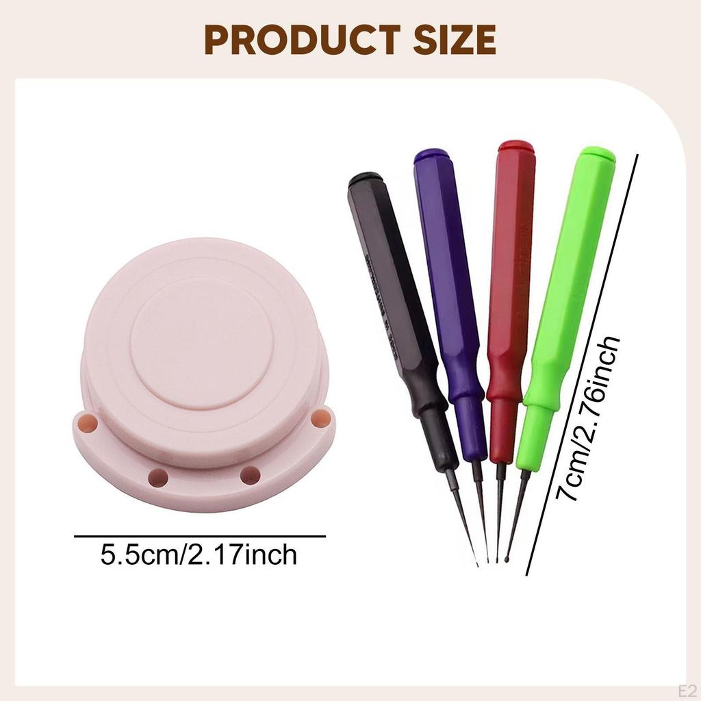 Watch Oiler Set Oil Cup 4 Pens Lubricant Tools Assortment Supplies Maintenance Watchmaker