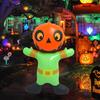 Halloween Inflatable Pumpkin Decoration Spooky Giant Blow Up Figure with Pumpkin Head for Lawn Yard Party Garden Outdoor Decoration