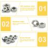 66pcs Hex Nuts M4 M5 M6 M8 M10 M12, Metric 304 Stainless Steel 6 Sizes, Coarse Thread Hex Nuts