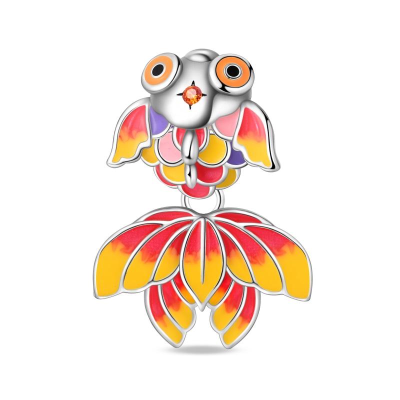 2026 New Chinese Style Dainty Cute Monster Jewelry Gift Sparkling Zircon, Ideal Gift Dropshipping,S925 Silver Enamel Charms,