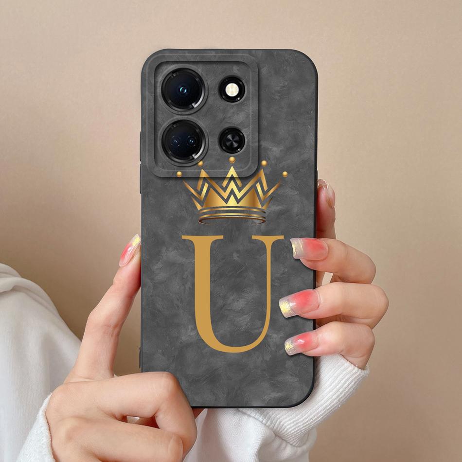 Чехол для телефона Infinix Note 30 Pro 30i 30 VIP Милый Панда Буквы Мягкий Высококачественный Жидкий Силикон Ударопрочный Чехол для Пары