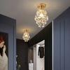 1шт Элегантная мини-хрустальная люстра, полувстраиваемая люстра, лампа для прихожей