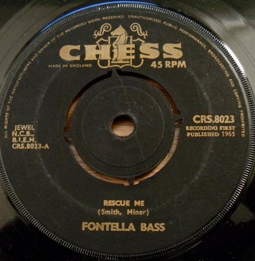 7-дюймовая пластинка FONTELLA BASS Rescue Me Soul Of The Man CRS8023 CHESS 1965 UK SoulFunk Б/у