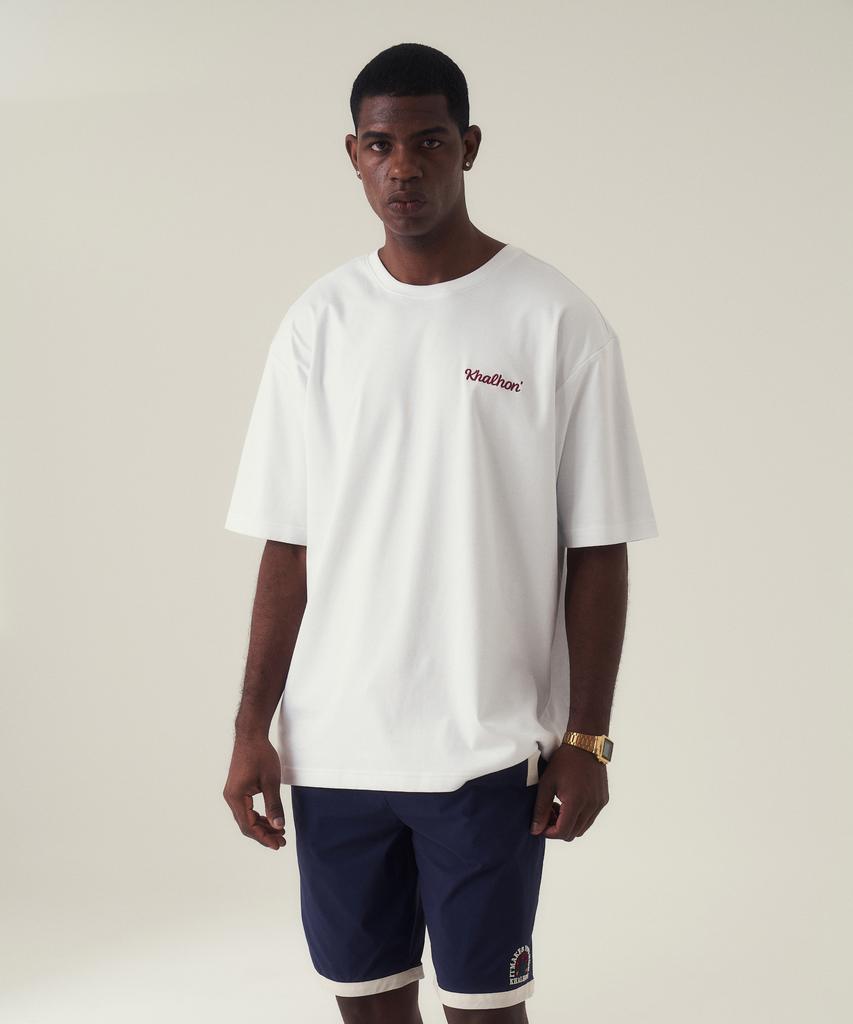 KHALHON Chain Stitch T-Shirt (White)