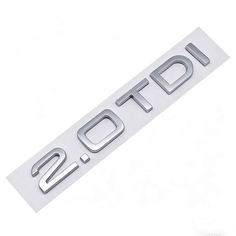 2026 Hot 3D ABS 1.8 2.0 3.0 TDI Letters Logo Car Rear Trunk Badge Emblem Decals Sticker For Audi A1 A3 A4 A5 A6 A7 A8 Q2 Q3 Q5 Q7