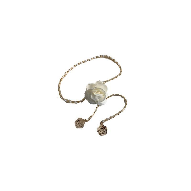 Премиальная цепочка на талию с цветком Женское платье Пояс для талии Тонкий ремень Украшение Модный
