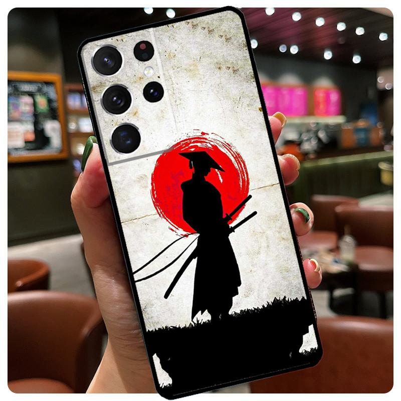 Красное Солнце Японское Аниме Чехол для Телефона Для Samsung Galaxy S25 Ultra S21 S22 S23 S24 Ultra S9 S10 Plus S24 S25 FE Чехол