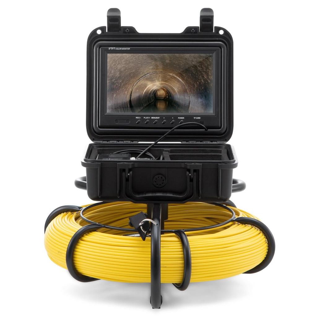 Sewer Camera Pipe Inspection Camera 9-inch 720p Screen Pipe Camera 393 ft