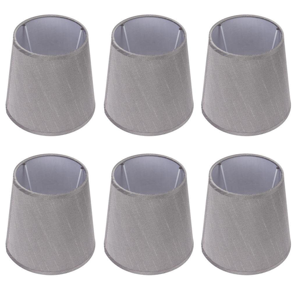 6PCS Simple Lamp Shades Modern Cloth Art Lampshade for E14 Screw Chandelier Wall Lamp