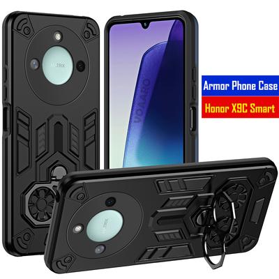 Двойное кольцо-броня для пальцев для Honor X9C Смарт-чехол для Honor X9C Смарт Вращающаяся металлическая подставка-держатель Чехол-накладка для телефона