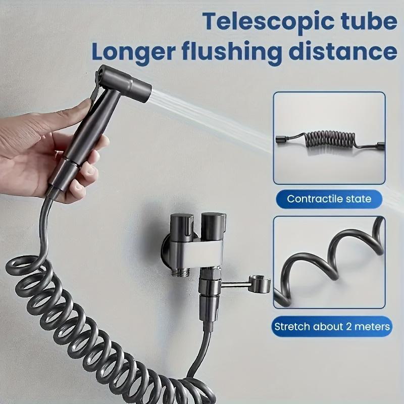 1 комплект настенного ручного биде, с распылителем из нержавеющей стали, телескопической телефонной трубкой и кронштейном, для гигиенического приучения к туалету