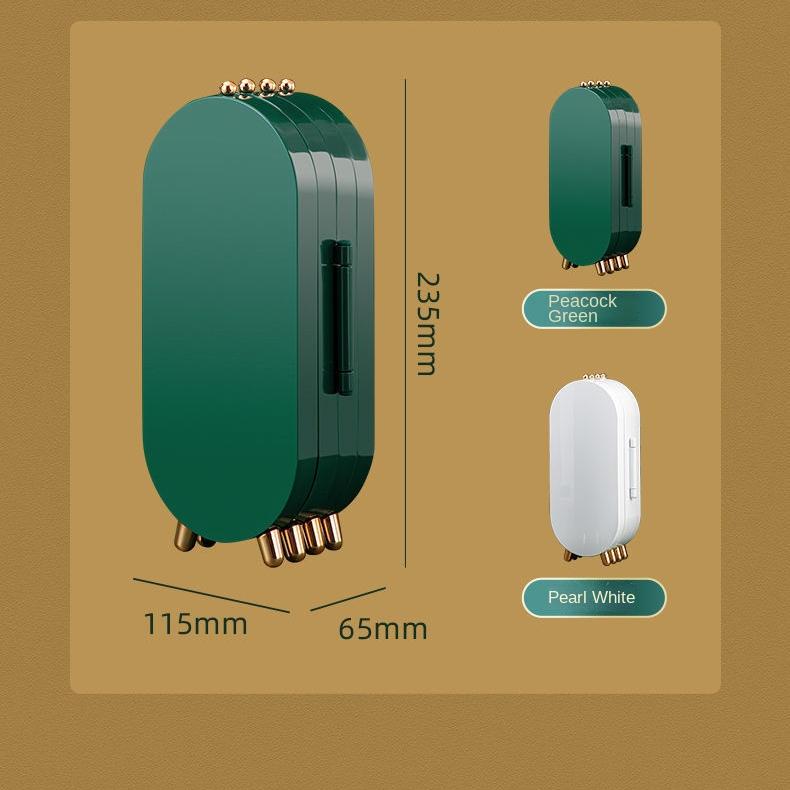 Складная коробка для хранения ювелирных изделий, бытовые серьги, ожерелье, витрина, высокая вместимость, роскошный ретро-экран, органайзер для ювелирных изделий, чехол