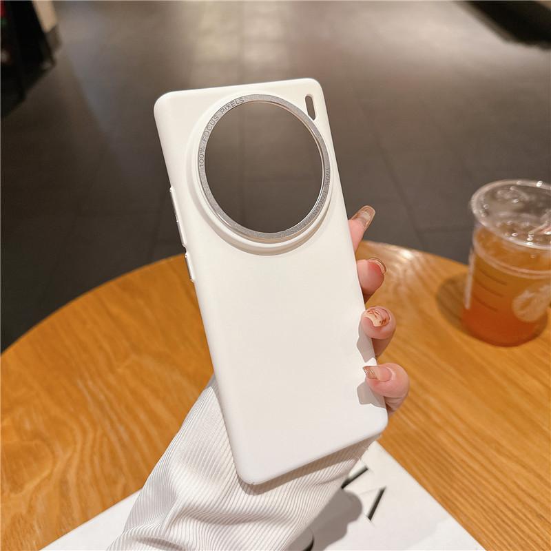 Для vivo X100 X100s Pro Прочная металлическая рамка для объектива с большим отверстием на ощупь, защитный чехол для ПК, задняя крышка в виде ракушки