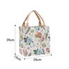 Aesthetic Floral Print Lunch Bag Large Capacity Lunch Handbag For School Work Travel Picnic Portable Mother'S Bag