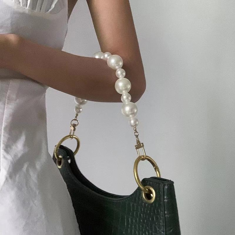 Imitation Pearl Bag Decoration Luggage Accessories Chain Women Handbag Shoulder Bag Strap Chain Decorative Pearl Chain