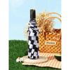 Fully Automatic  Checkerboard Umbrella  Folding Sun and Rain Dual Use Black Rubber Sun Protection Umbrella