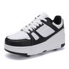 29-40 Детские четырехколесные разборные плоские туфли Runaway Shoes / Колесные скейт-кеды с колесами для женщин