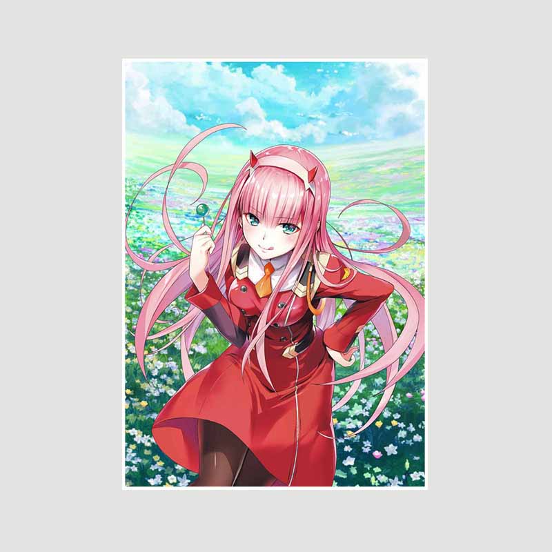 Белая книга Аниме Плакаты Художественная живопись Классика Аниме Darling in The Franxx Плакат Домашний декор Фреска Гостиная Украшения Принты Картины Подарки