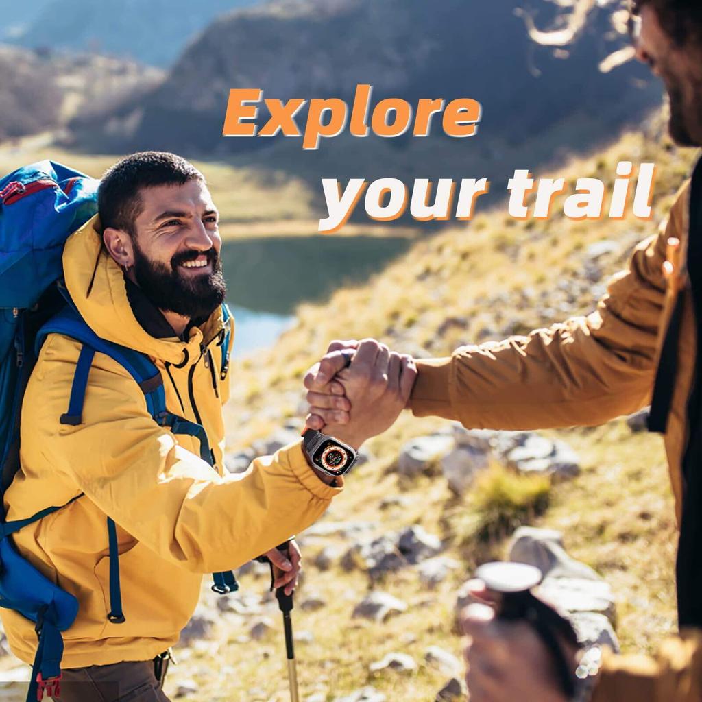 Нейлоновый ремешок Trail для Apple Watch Ultra/2 49 мм 45 мм 41 мм 44 мм 40 мм женский мужской регулируемый спортивный ремешок iWatch Series 9 8 7 SE 6 5 4 3 Аксессуары