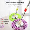 Stainless Steel Mop Rod with Adjustable Handle 360 Degree Rotation Floors Hair Dust Stains Deep Cleaning Spin Mop