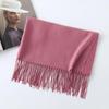 Women's Solid Color Imitation Cashmere Scarf - 200g, Red, Warm Autumn/Winter Shawl and Neckerchief